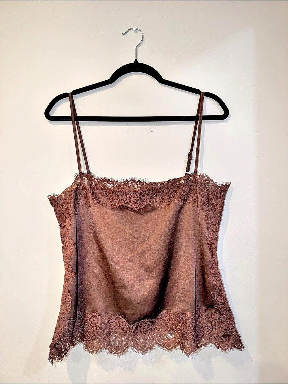 Lace Camisole in Brown Like New